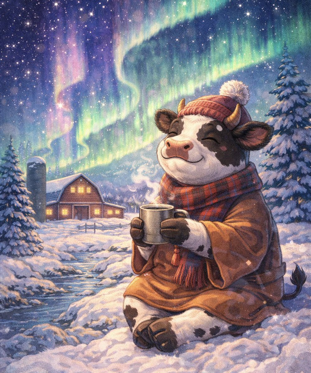 今日は“のんびりオーロラ”気分。静かな光に包まれて、心の芯までじん