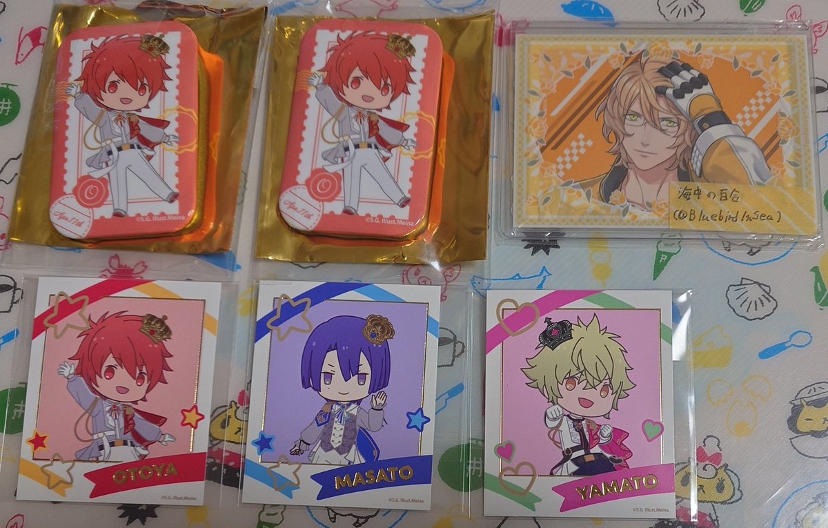 交換 うたプリ ワンダーランド WL マルイ チェキ風カード 譲 缶バッジ