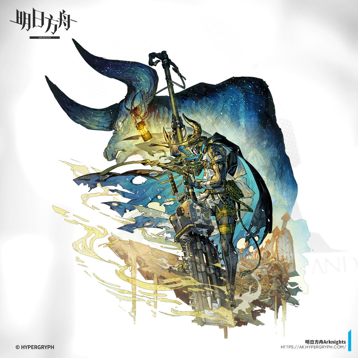 大陸版『アークナイツ』にて、新オペレーター「摆渡人」のイラストを担当させていただきました。よろしくお願いします！
#明日方舟