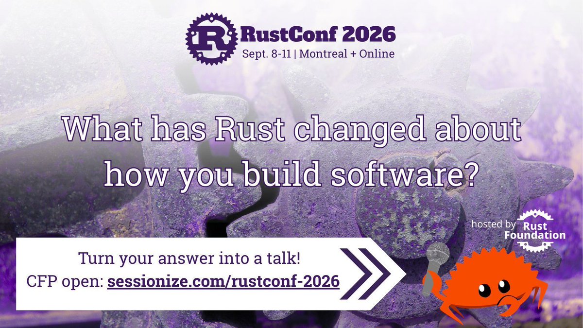 RustConf tweet media
