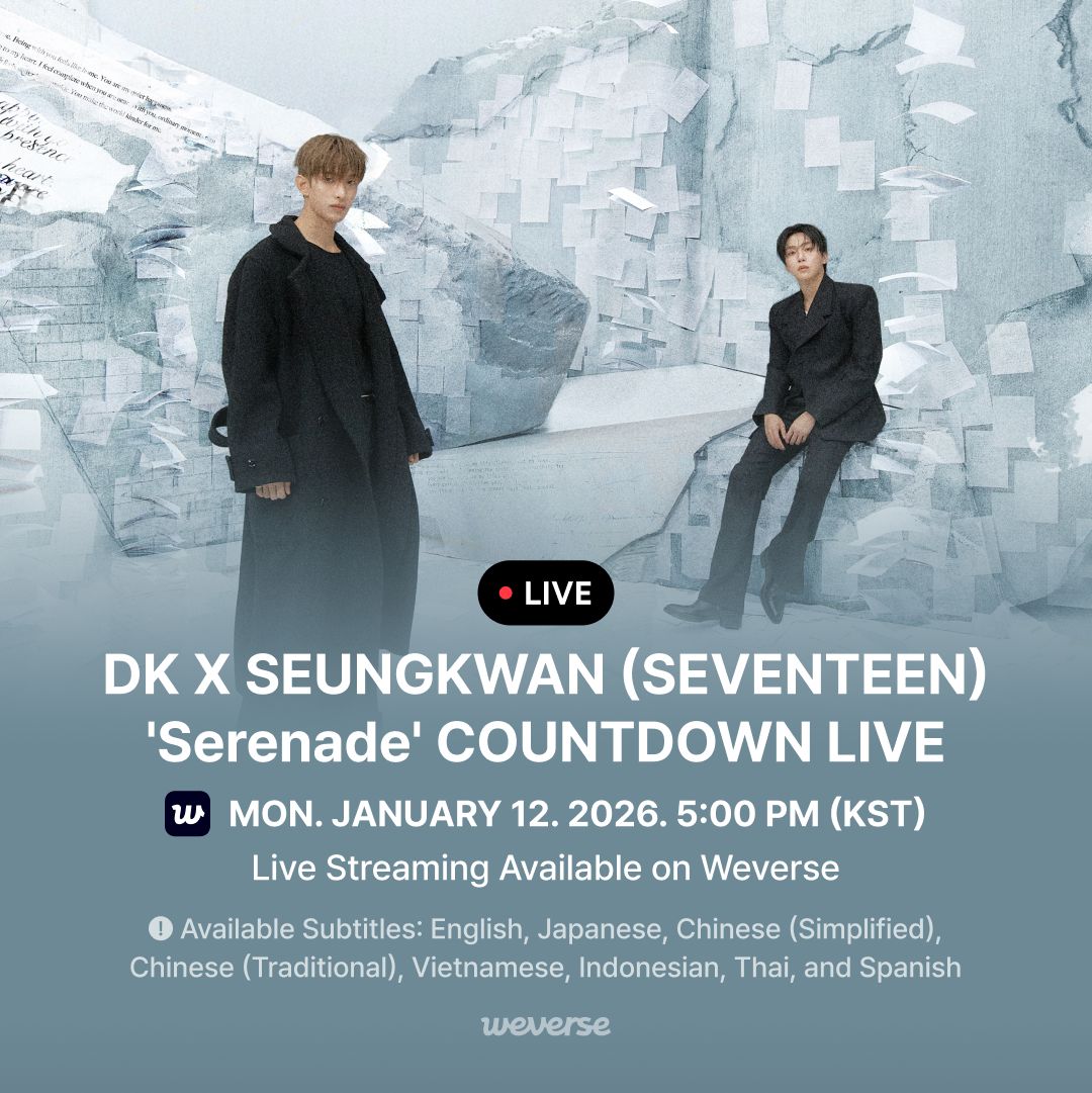 Serenade カウントダウンライブ　雪だるま　マフラー　DK ドギョム Weverse_LIVE] DK X SEUNGKWAN (SEVENTEEN) 'Serenade' COUNTDOWN LIVE