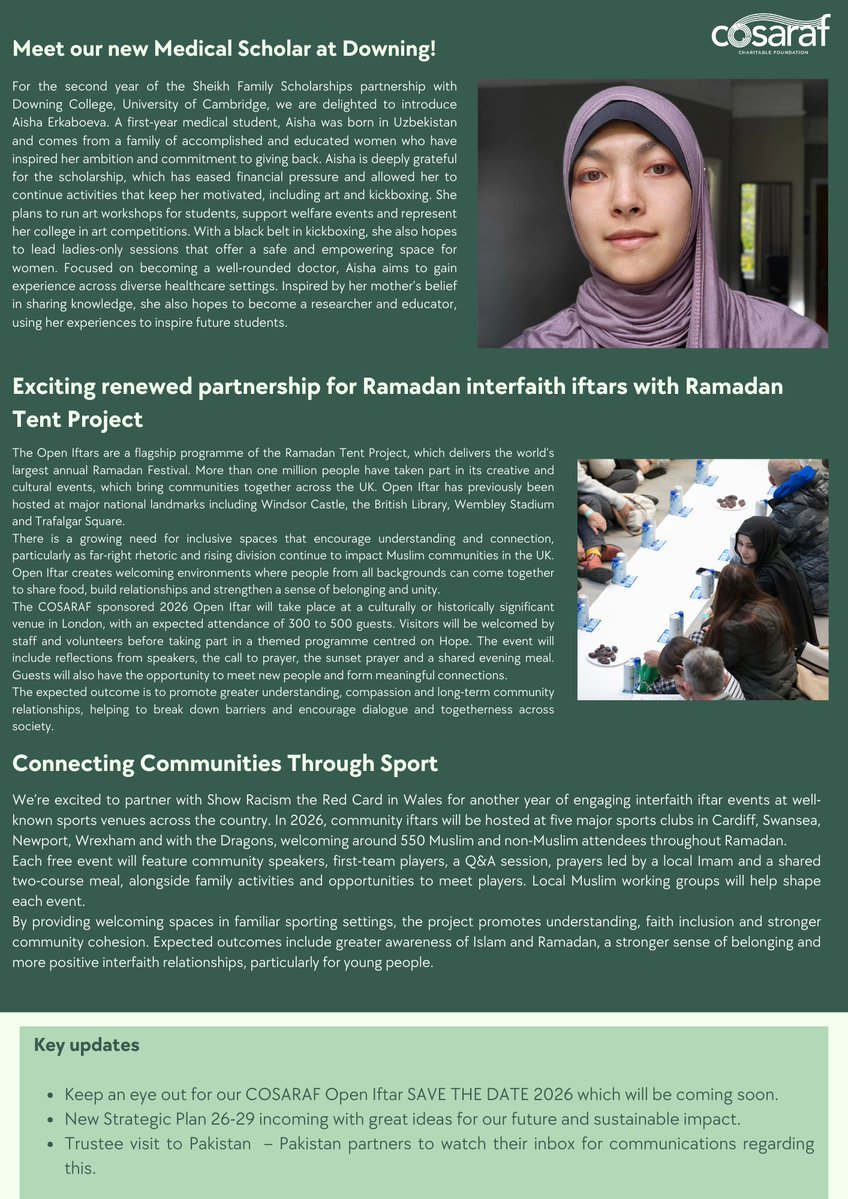 COSARAF's tweet image. 🔊 Partners, please check your inbox ✉️ for our most recent COSARAF Community News.

Exciting updates from the last quarter of 2025, introducing scholars, trustee visits and strategy news!

#COSARAF