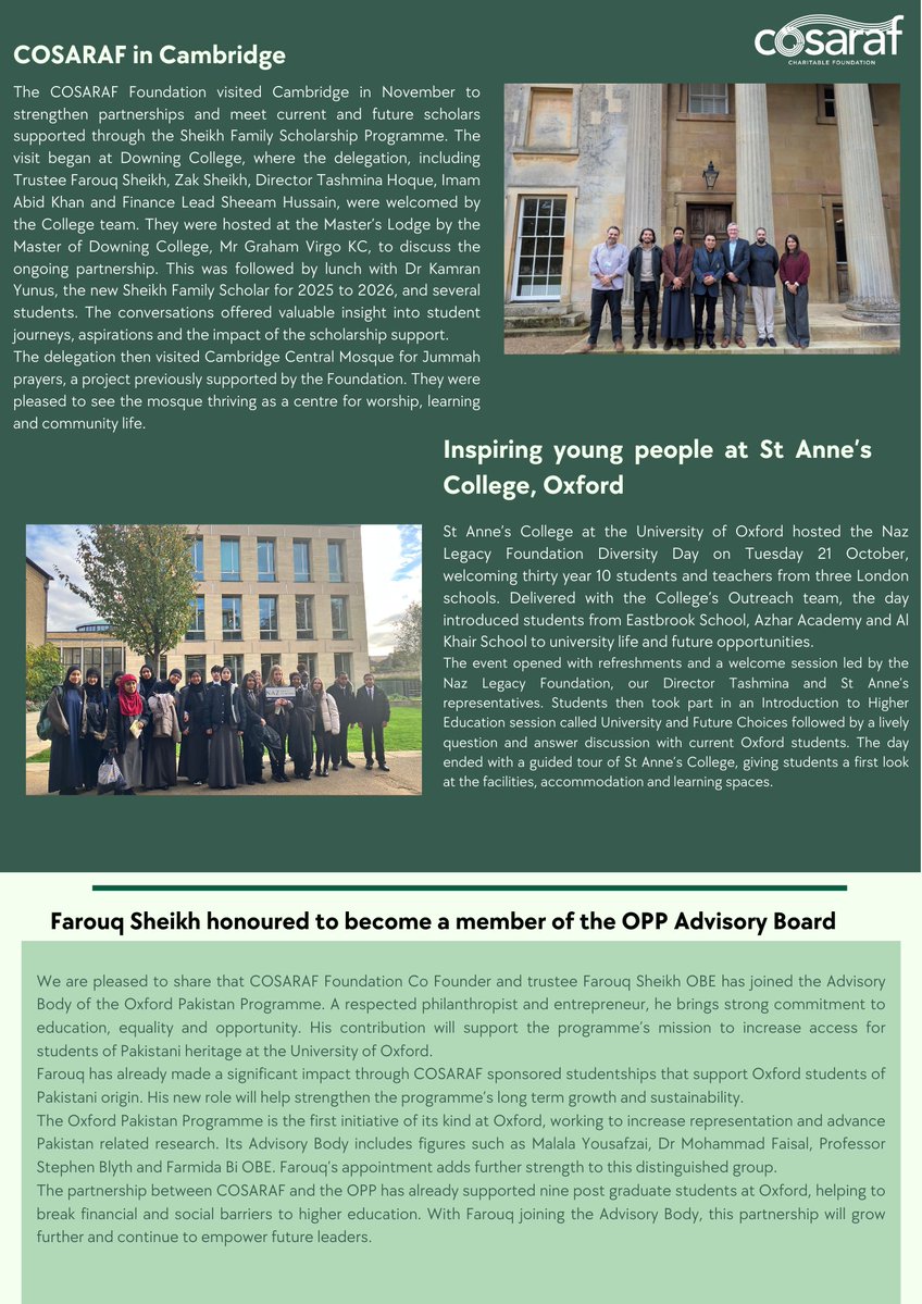 COSARAF's tweet image. 🔊 Partners, please check your inbox ✉️ for our most recent COSARAF Community News.

Exciting updates from the last quarter of 2025, introducing scholars, trustee visits and strategy news!

#COSARAF