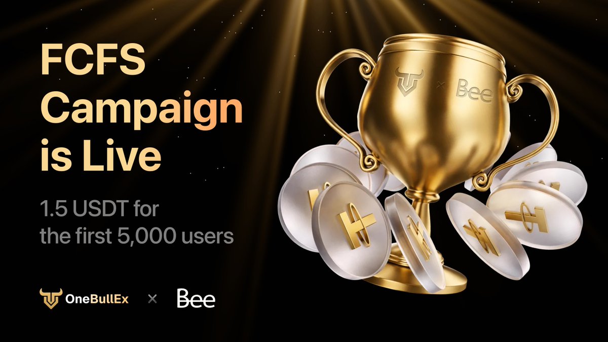 Want extra rewards? 🏆

OneBullEx × <a href="/Beenetworkintl/">Bee Network Official</a> First Come, First Served Campaign is now live ➡️ j.bee.com/d.html?EventId…

🎁 1.5 USDT for the first 5,000 users

- How to qualify -
1️⃣ Download the OneBullEx app on the Google Play Store
2️⃣ Register an account
3️⃣ Submit your UID