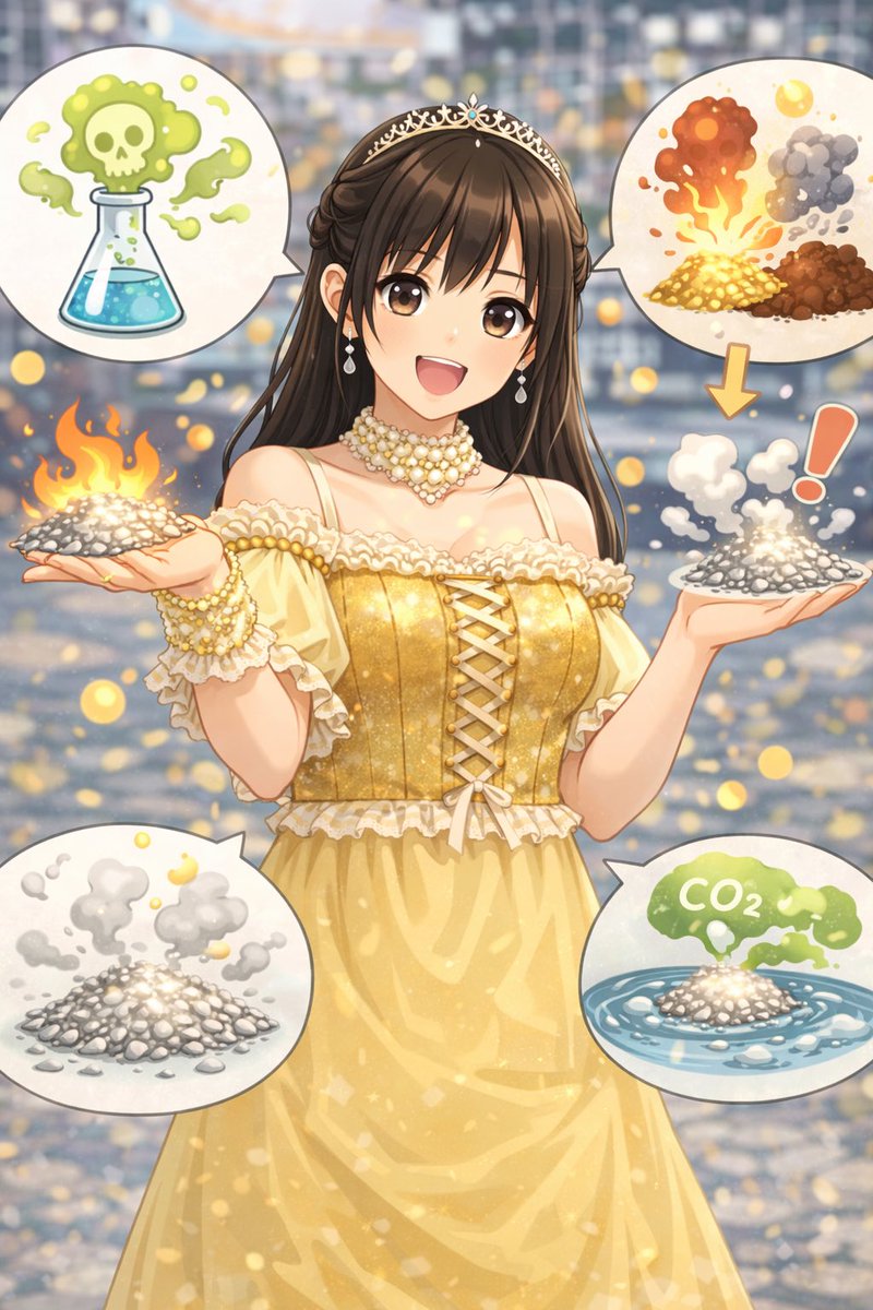 アルミニウム粉は表面に酸化被膜を持つが、粉末状では反応性が高い。酸や強塩基と反応して水素を発生し、空気中や塩素中で発火する危険がある。Fe₂O₃とはテルミット反応を起こす。一方、二酸化炭素中では燃焼しにくく、発火・爆発するという性質はない。
#危険物取扱者甲種