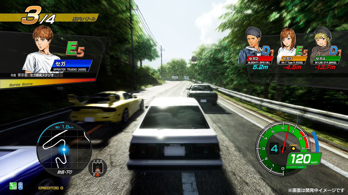 beeeemooooo's tweet image. A lot of their games target VERY old devices! 

Initial D the arcade, despite running on unreal engine, has to run on a 1050Ti. 

Tokyo xtreme racer, are reusing assets from a decade ago.