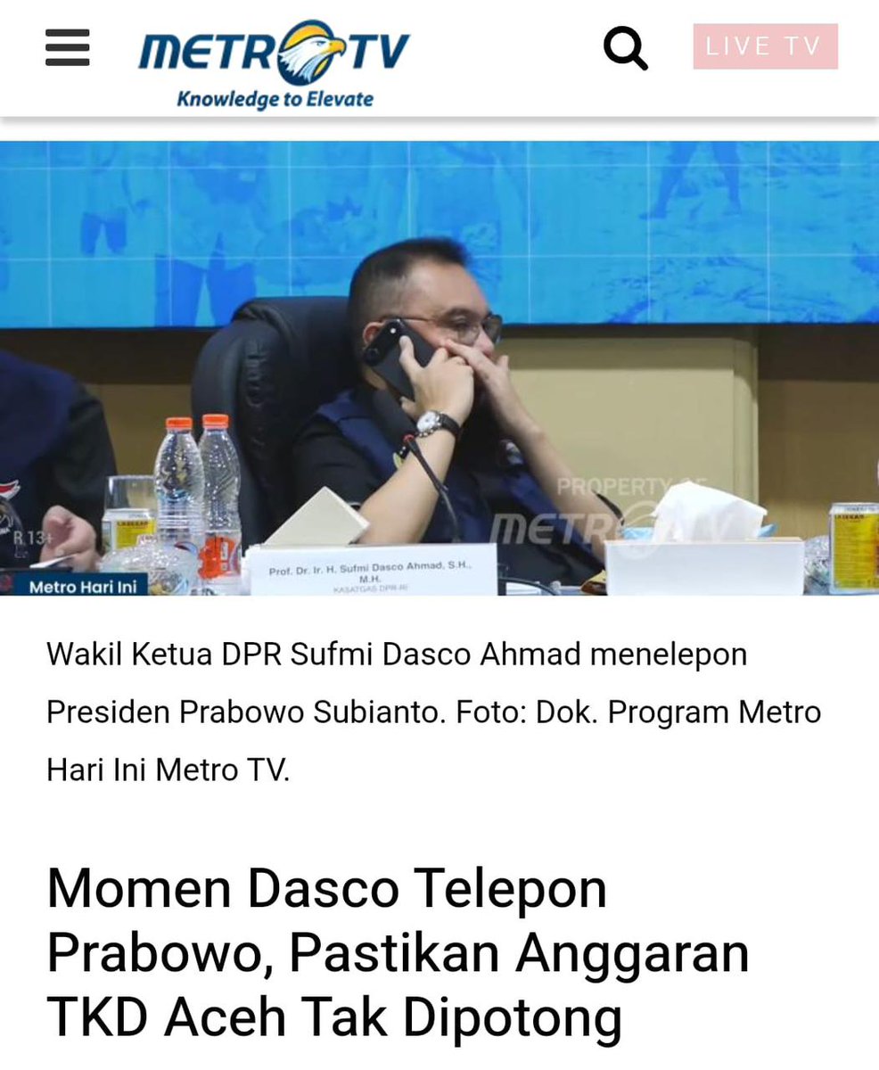 dengan #PresidenSetujuiAnggaranAceh ini otomatis pemerintah berkomitmen untuk pemulihan ekonomi di aceh 
Pemerintah Tetapkan Anggaran Bencana Utuh