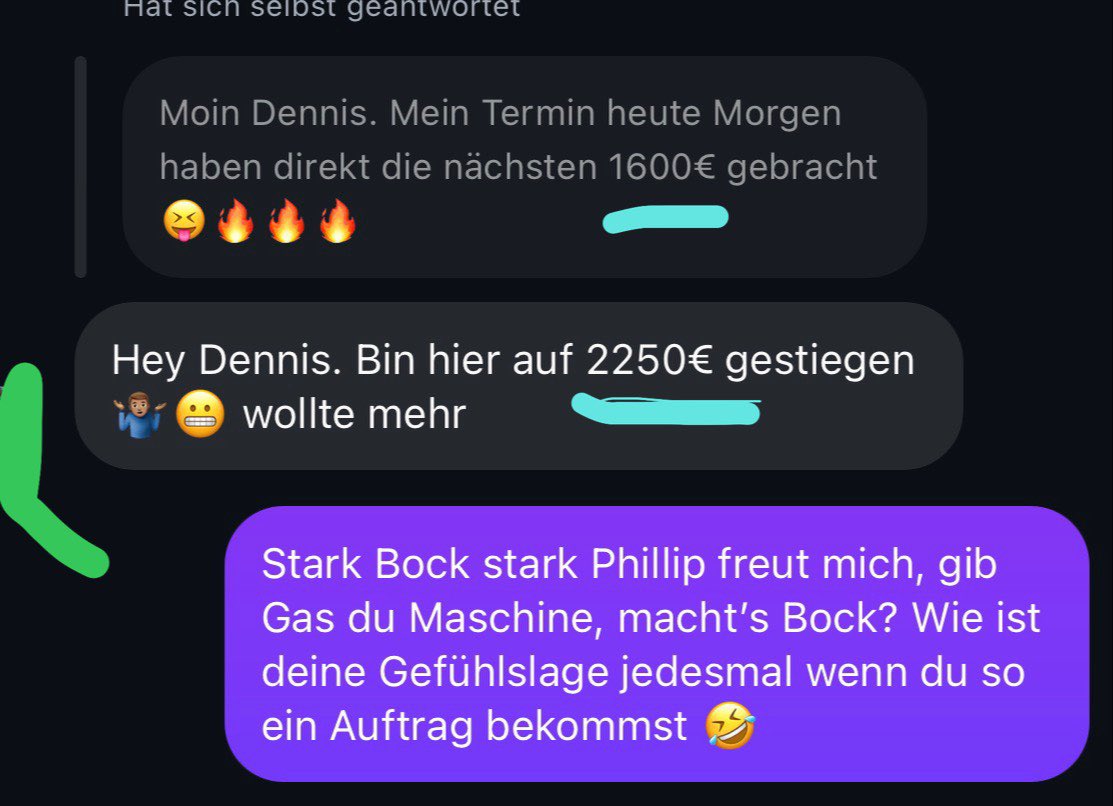Jeden Tag erreichen mich Nachrichten von euch wie ihr am Printen seit🖨️

Du willst sich starten?
499€ kostet da soaker und du bsitndirekt startklar und löscht für Unternehmen Google
Bewertungen um ihren Ruf zu verbessern 🚀

100% der Einnahmen gehören dir - du zahlst nur