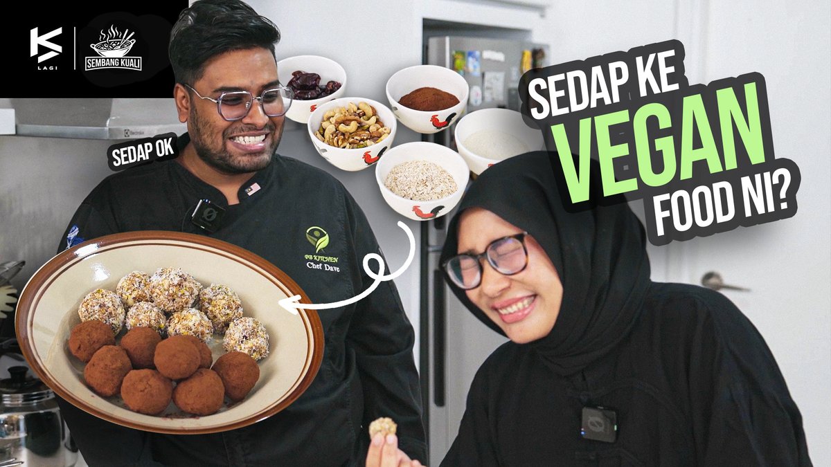 kslagi's tweet image. EP 1 | Sembang Kuali bersama Dr. Athina dan Vegan Chef Dave 👩🏻‍🍳🌱

Dr. Athina bersama @ChefDaveVegan dalam segmen baru Sembang Kuali.

Tonton sini: youtu.be/mtmp6CDGGO8

#KSLagi #KeluarSekejapLagi #SembangKuali