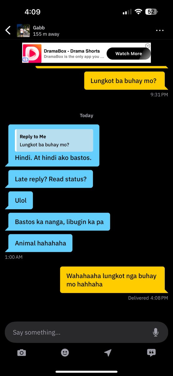 EastLibog's tweet photo. Yung di lang na replayan agad galit na galit na hahhaha! Mga nilalang talaga sa grindr hahahahha Lungkot ng buhay neto wala siguro nakaka trip hahhahah https://t.co/lY6BqK936q