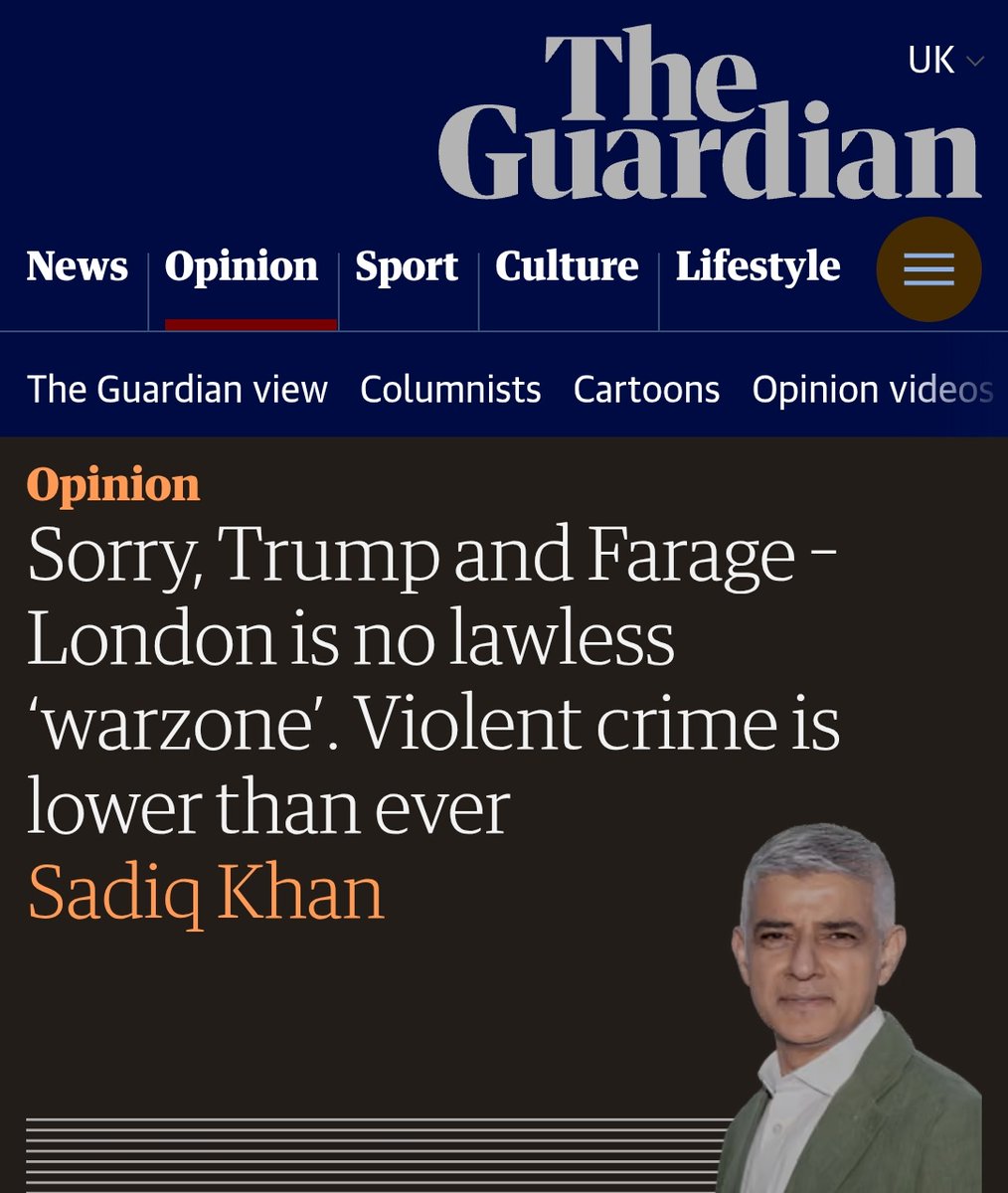 While critics talk London down, the facts tell another story: record-low murder rates and the fewest homicides of those under 25 this century.

Our strategy is working. But one death is too many, and we’ll keep investing in the police and young Londoners.

theguardian.com/commentisfree/…
