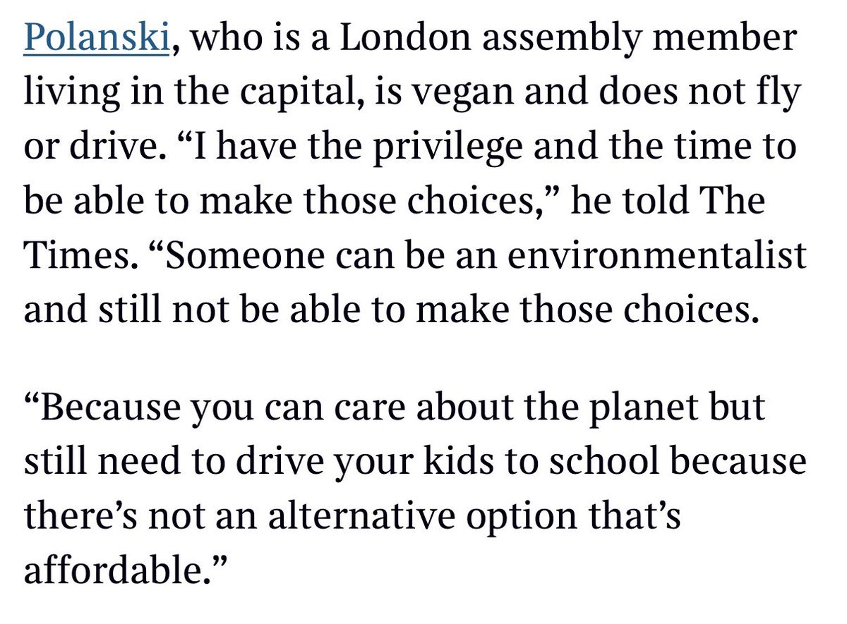 LukeTryl's tweet image. This is smart from Polanski in terms of broadening the greens appeal. Often language around ‘green choices’ is received as choices for those who can afford to do so and just another financial/time burden at a time of already high burdens  for everyone else looks tin eared.