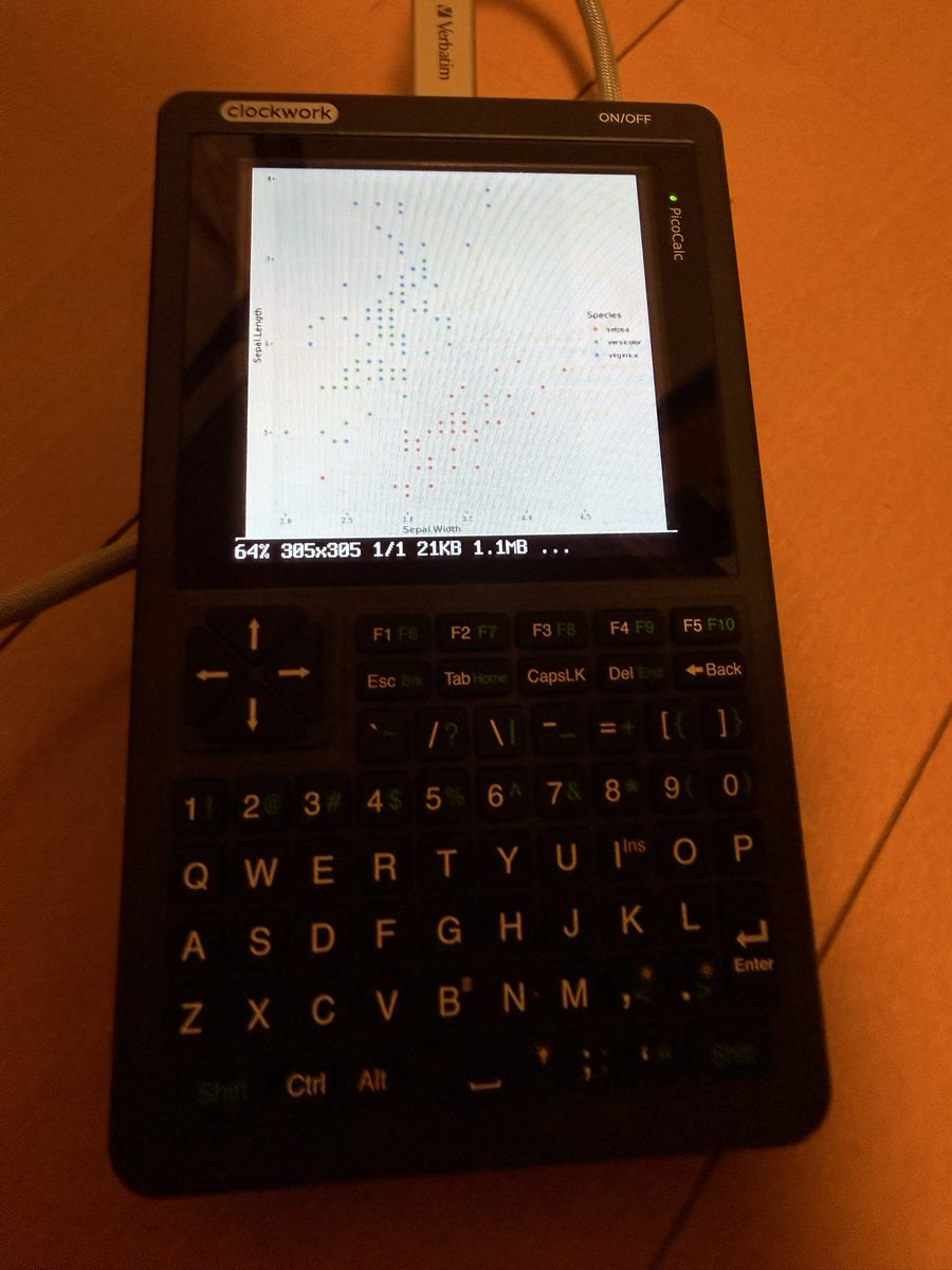 mokjpn's tweet photo. PicoCalc https://t.co/tHJwkixgq7 にアダプタ基盤
https://t.co/WOfJEGmFHA
 を介してラズパイZero2Wを内蔵させて Debian Trixie https://t.co/EZGsIXPjxv https://t.co/Pd4xnGYZc3