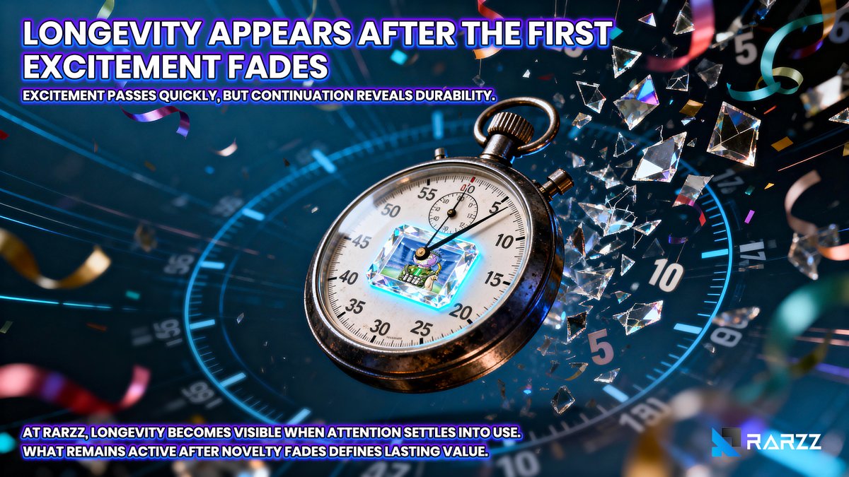 rarzz_1's tweet image. 👋 Longevity begins after excitement fades.
🍀 Attention arrives fast, but continuation decides what stays.
🌐 At Rarzz, what remains useful earns its place quietly over time.
💎 What lasts is what keeps being used.

#Rarzz #LongevityThroughUse #SustainedEngagement #DigitalValue