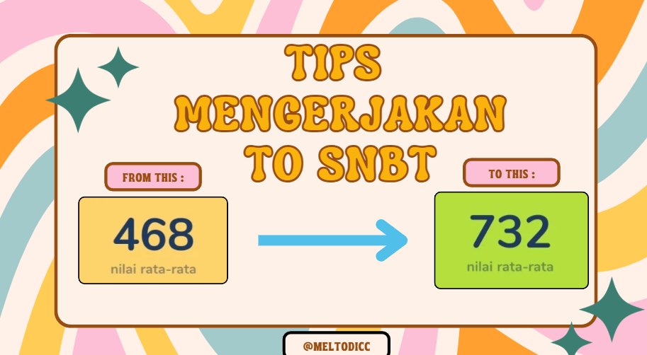 meltodicc's tweet image. [H-99]{12}
TO sering ≠ skor naik cepet‼️

🗣️: Kak aku udah sering TO. Tapi skornya gak naik-naik kak😭🙏

Aku juga dulu gitu, dan ini cara aku ngatasinnya👇

(A THREAD)
by: 
@meltodicc

#snbt2026 #AMBISVERSE #utbk2026