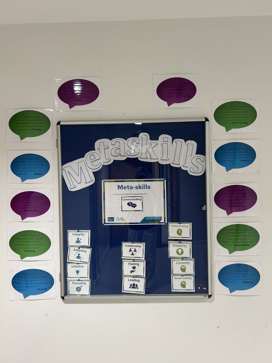 OLSP_PE's tweet image. The Metaskill in PE this week in PE is communicating. Can you think of any examples where you can communicate in your activities? With your team mates, your friends or your teacher…? @OlspTlc