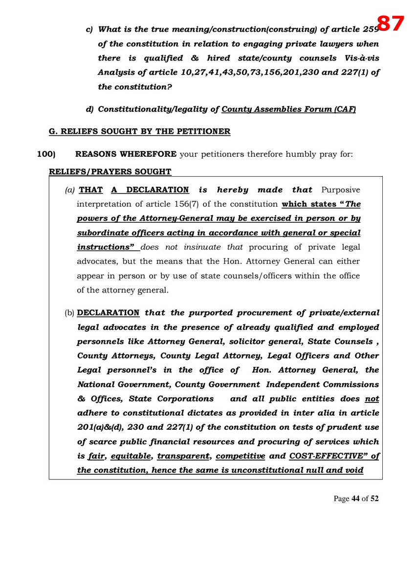 FaithOdhiambo8's tweet image. The @LawSocietyofKe is in receipt of a Petition seeking to stop the engagement of private practitioners by public entities, and a Court order dated 12th January 2026 granting conservatory orders suspending such engagements. From the onset, we note that not only is this Petition…