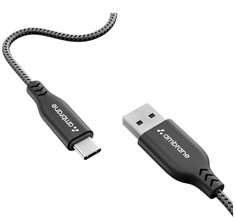 manadailydeals's tweet image. 🔥 Ambrane Type-C Cable 3A – 1M Braided | QC 3.0
🎁 Deal Price: ₹129
(M.R.P: ₹319 — 60% OFF)

🛒 Buy here: amzn.to/4pvsReh

#Ambrane #TypeCCable #FastCharging #BraidedCable #3ACharge #QuickCharge30 #MobileAccessories