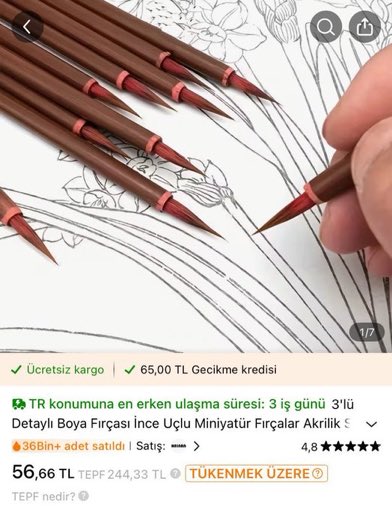 56 liralık boya fırçasını 751 liraya satıp rahatlayacaklar.
#30euro