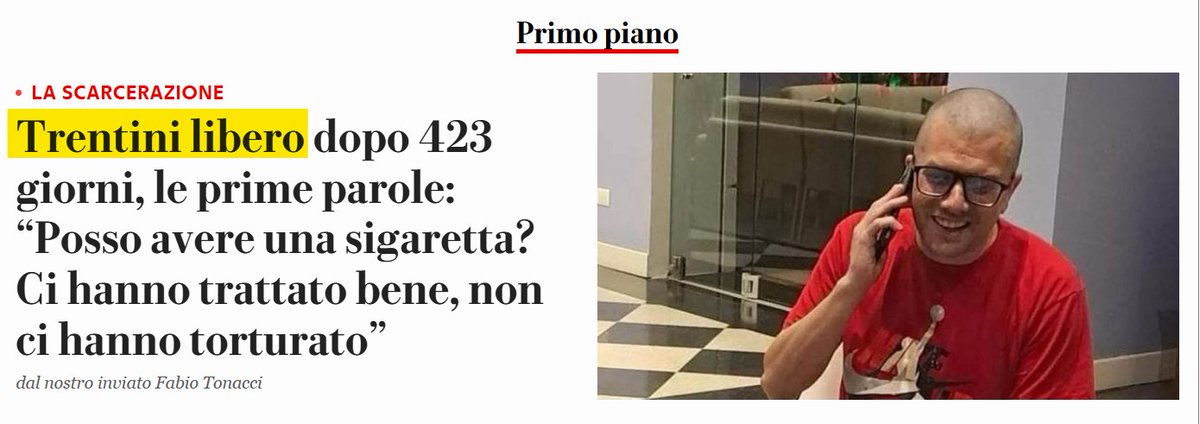 RiccardoDeias's tweet image. Liberato #AlbertoTrentini.

Ora mi aspetto che #Telese, #MariannaAprile e tanti altri signori dell'intellighenzia di sinistra ringrazino #Trump (o la #Meloni) per la sua liberazione.   😇

#Trentini

repubblica.it/esteri/2026/01…