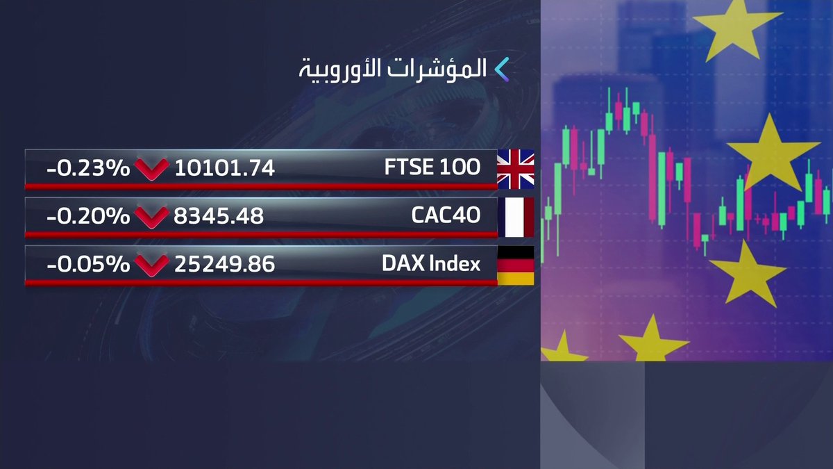 صورة سلبية لأداء مؤشرات الأسواق الأوروبية في أول جلسة تداول لهذا الأسبوع الأسواق العربية _Business 