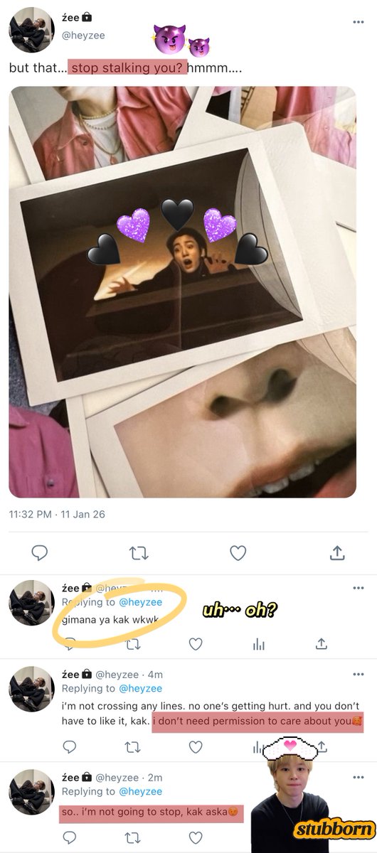 strarbery's tweet image. ℳarked; jikook/kookmin au

——Zyandra mengikuti Aksa, yang percaya bahwa mencintai berarti mengetahui segalanya, bahkan untuk sesuatu yang tidak pernah diberikan. 

ʙʏ ꜱᴛʀᴀʀʙᴇʀʏ❤︎