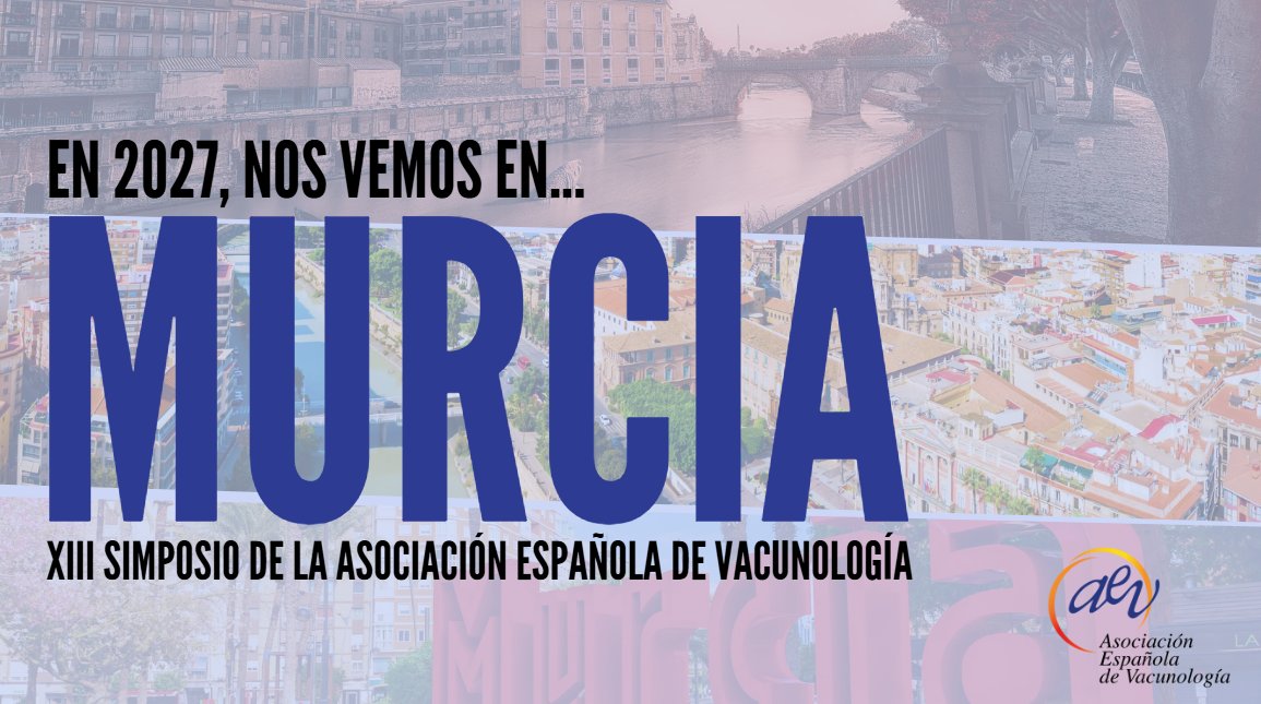 Murcia, ¡nos vemos en 2027!👏

📩Tras la votación realizada entre los socios de <a href="/AEV_Vacunas/">Vacunas.org</a>, Murcia ha sido elegida como la sede para el XIII Simposio de la Asociación Española de Vacunología, que se celebrará en 2027.
f.mtr.cool/vjakivdoxx