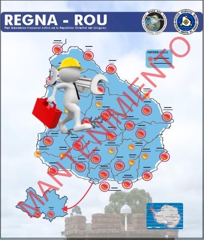 igmuruguay's tweet photo. Estimados usuarios de la REGNA-ROU: 

Por este medio se informa que el día martes 13 del corriente mes, en el horario comprendido entre las 07:30 y 09:00 horas, la Red Geodésica Nacional Activa de la República Oriental del Uruguay (REGNA-ROU) permanecerá fuera de servicio. https://t.co/V9BZJURCZZ