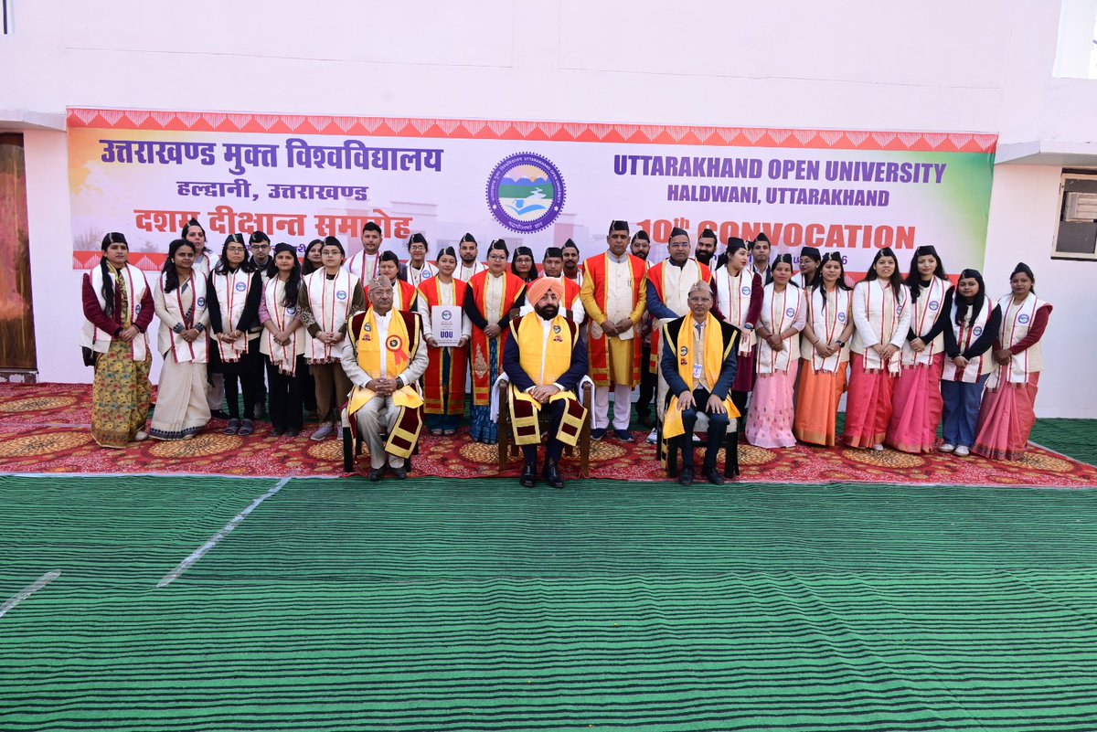 uoulive's tweet photo. उत्तराखण्ड मुक्त विश्वविद्यालय, हल्द्वानी का दशम दीक्षांत समारोह सम्पन्न
 • कुल 18146 शिक्षार्थियों को मिली उपाधि 
* 2 को कुलाधिपति मेडल 
* 28 को विश्वविद्यालय गोल्ड मेडल 
* 4 को प्रायोजित मेडल 
* विश्वविद्यालय के 6 शिक्षकों को सम्मान 
* आई सी टी अनुभाग के इंजिनियर को सम्मान https://t.co/bQN2TfpGZ8