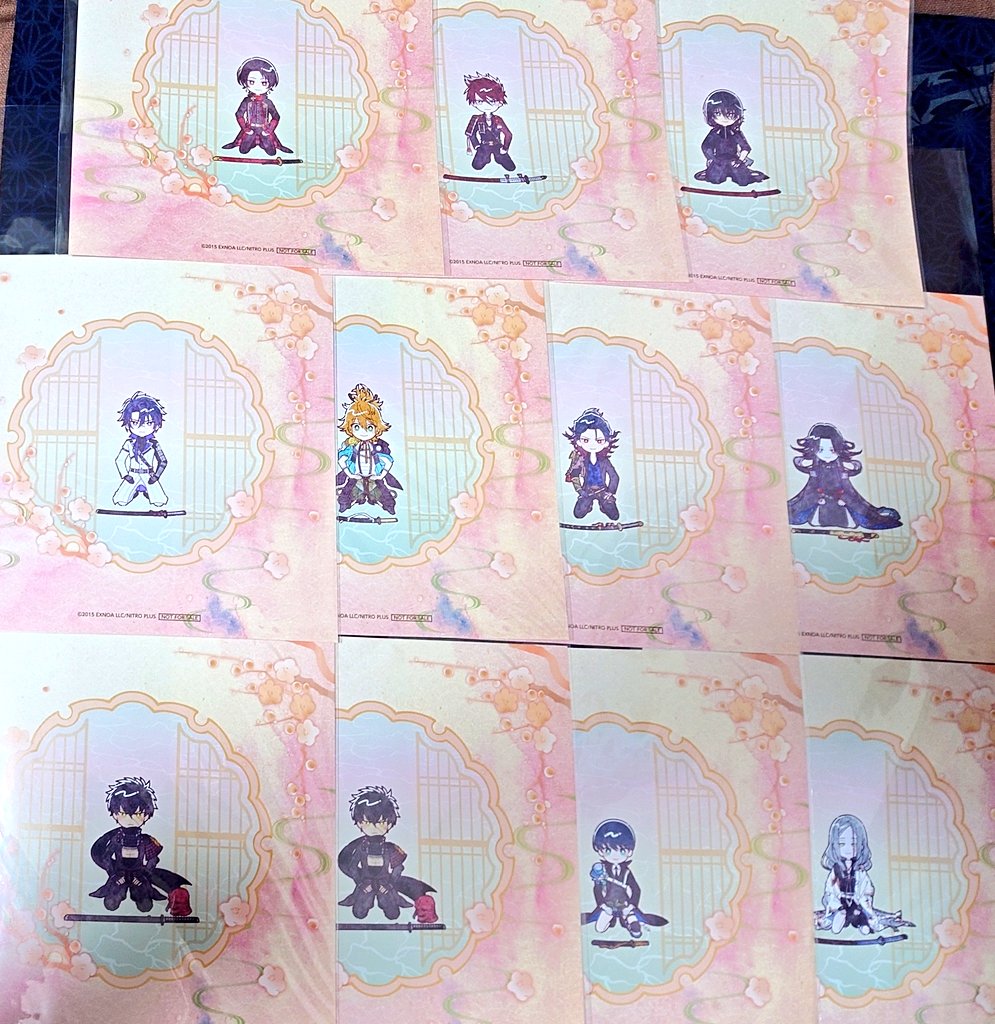 譲渡/交換】刀剣乱舞 アニメイトカフェ 顕現 イラスト シート とうらぶ