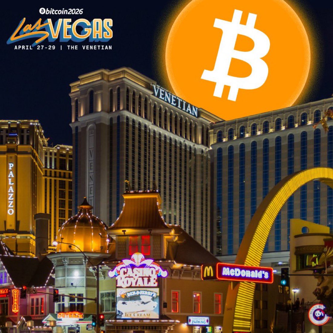 THE NETWORKING CONTINUES ALL NIGHT AT THE OFFICIAL BITCOIN 2026 VENUE  HOTEL⚡️ Stay at The Venetian & get 15% OFF your Bitcoin 2026 pass! 🎟️👉  https://t.co/hl1mfSHkdM..