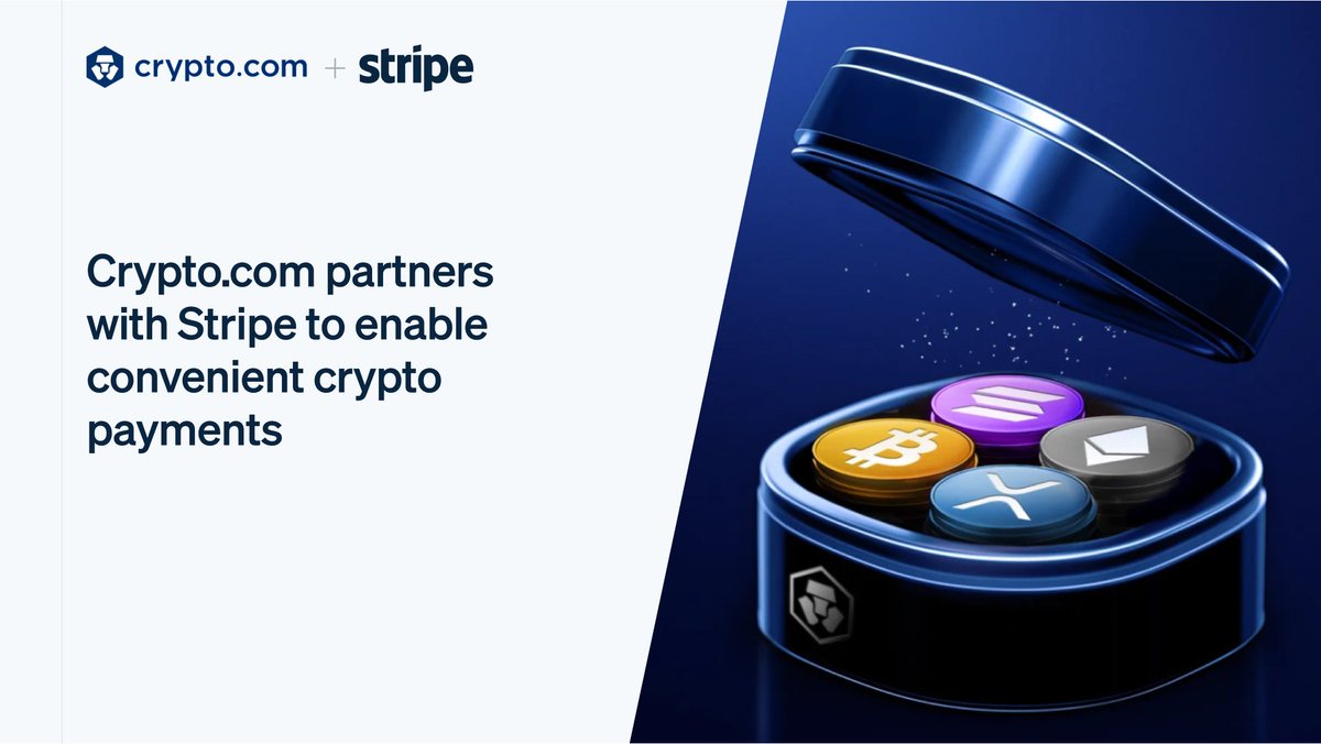Stripe and Crypto dot com have partnered to let millions of Stripe merchants accept direct crypto payments from Cryptodotcom users, with Stripe handling conversion to local currency for businesses, while Cryptodotcom uses Stripe for its own crypto purchases via card, bridging