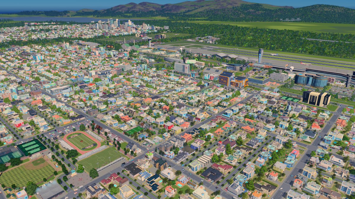 BBiiDT's tweet photo. A future city that lives in harmony with nature #CitiesSkylines https://t.co/D9ysQvgCKF