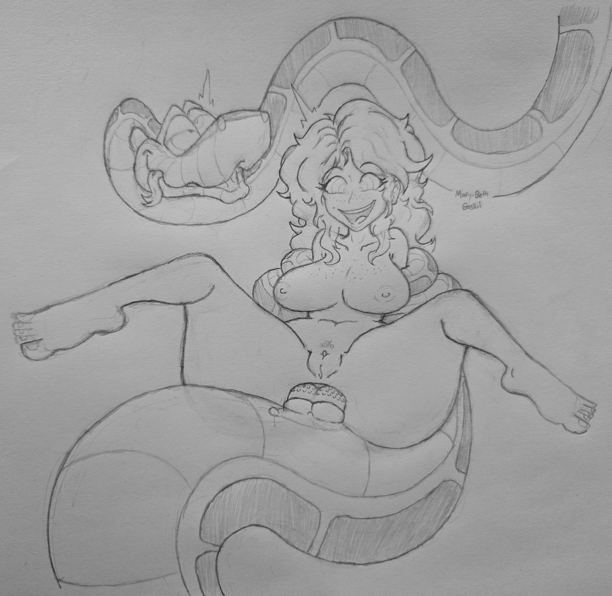 There's a snake in her b̶o̶o̶t̶ butt.