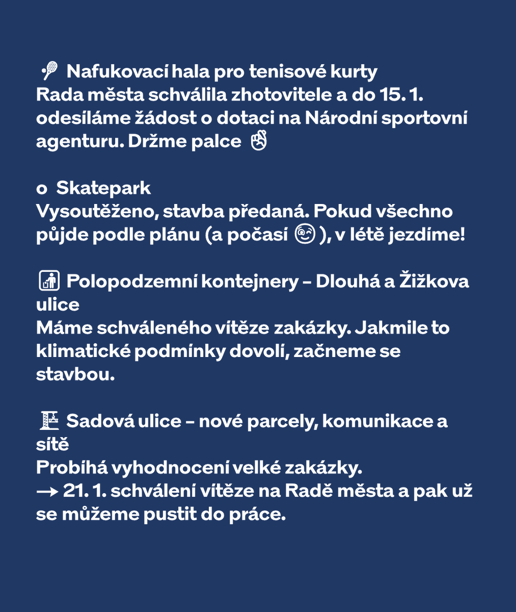 denikstarosty's tweet photo. Výživný pracovní start do roku 2026 :)

#lovosice #rozvoj #investice #projekty https://t.co/MXrZ0UbYEt