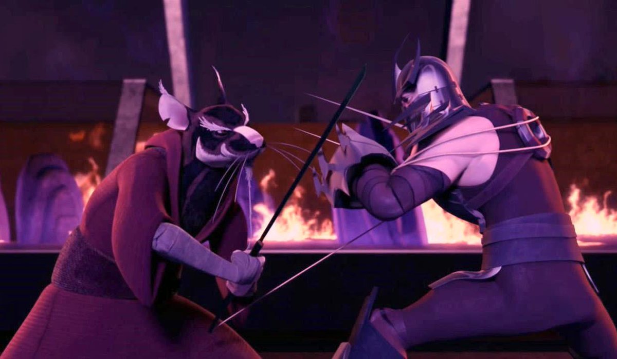 LeoHntr12's tweet image. Come to think of it, how many times did Shredder actually beat Splinter in a fair fight? 

I feel like most of the time he won it was because he used some dirty tactic to get the upper hand.