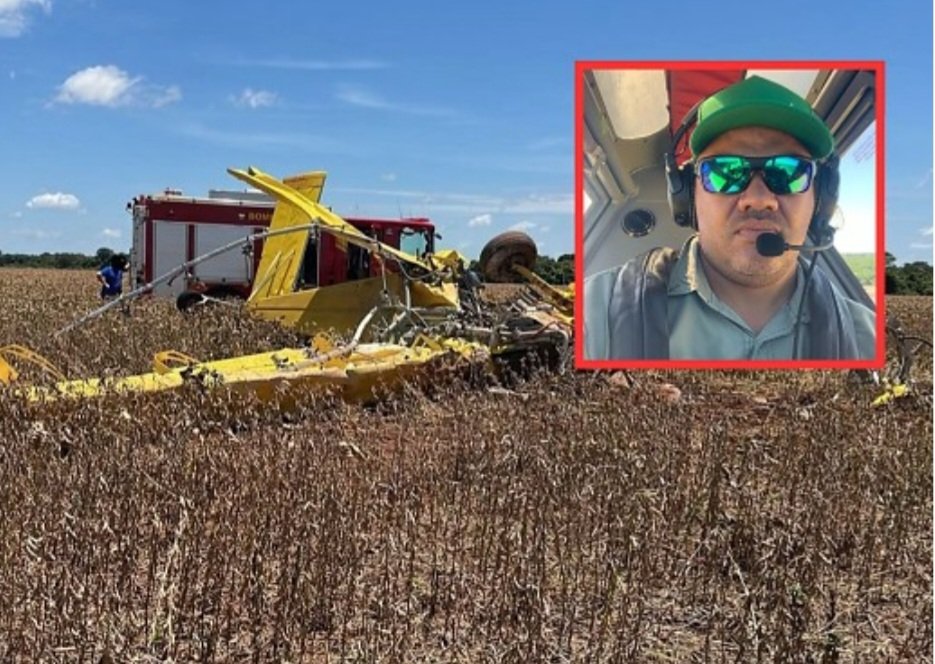 ivancp25's tweet photo. #AccidenteAéreo mortal de un #AirTractor #AT502B de fumigación agrícola, en #Groslândia, entre los municipios de #LucasDoRioVerde y #Tapurah, en #Brasil 🇧🇷. Se estrelló en un campo y quedó completamente destruido. Su piloto, Elessandro Nunes dos Santos, murió. 1 muerto. 09-01-26 https://t.co/Z5wQDmhztv