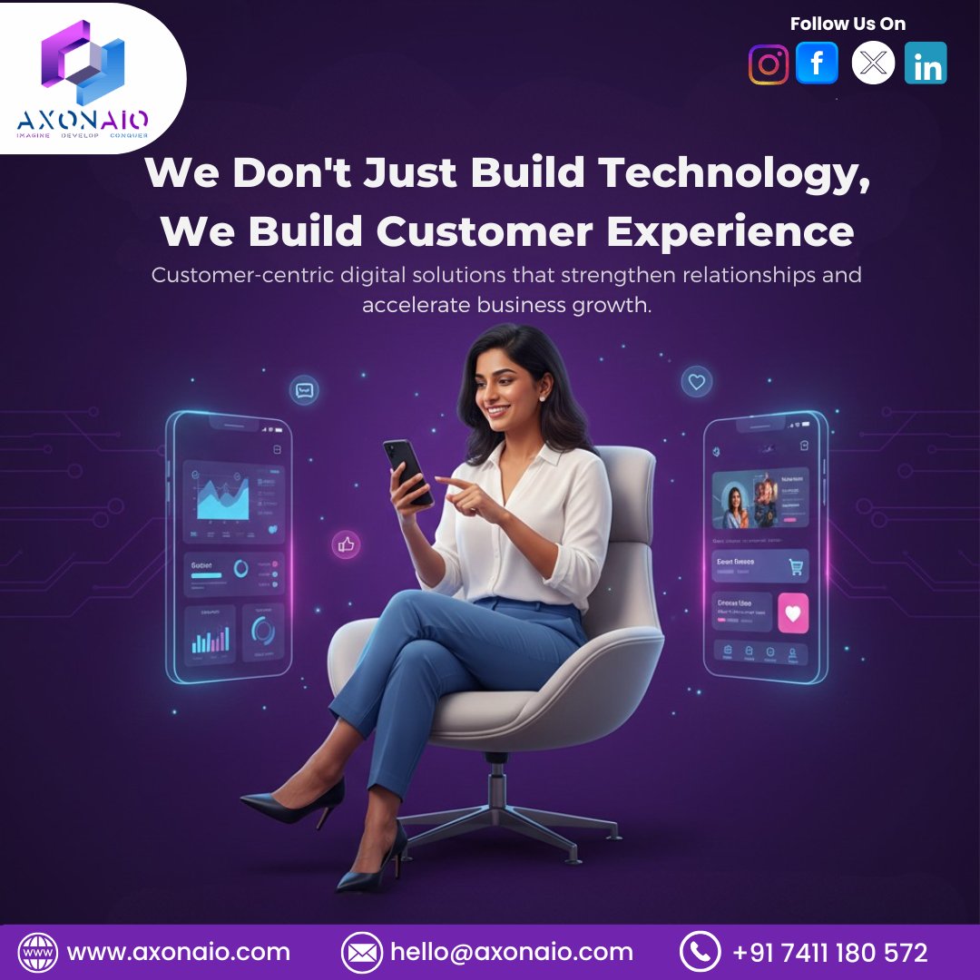 axona_io's tweet image. Technology alone isn’t enough.

Great customer experience is what drives real growth.
At Axonaio, we build digital solutions that connect, engage, and convert 

#CX #DigitalInnovation #SaaSTech #ProductDesign #TechStartups #BusinessGrowth #Axonaio #Hyderabad