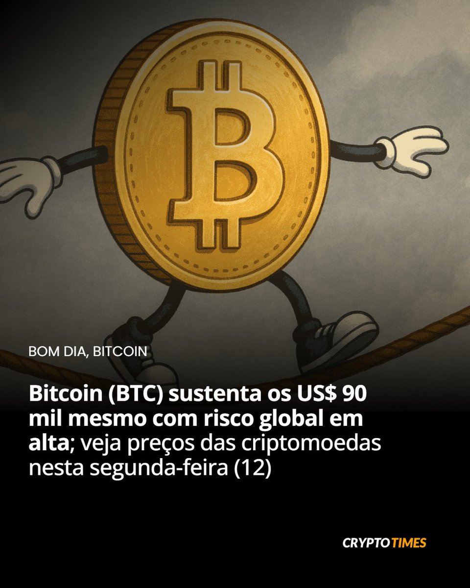 O bitcoin (BTC) é negociado na casa dos US$ 90 mil na manhã desta  segunda-feira (12), com uma leve queda nas primeiras horas do dia. Veja o  desempenho das dez maiores criptomoedas
