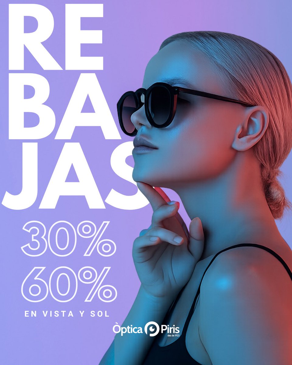 OpticaPiris's tweet image. ¡Arrancan las rebajas en ÓPTICA PIRIS! 🔥

Desde hoy lunes día 12 y hasta el sábado 17 (incluido), aprovecha descuentos del 30% al 60% en una selección de grandes marcas en vista y en sol.

El momento perfecto para renovar tus al mejor precio.

#cullera #ópticapiris #rebajas2026