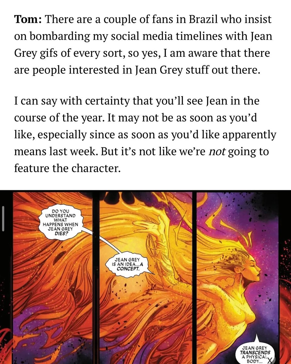 anythingaboute2's tweet image. It’s one hell of a day chris Claremont confirmed jean will be back in Doomsday  and jean grey is confirmed to be back im comics later this year in ATP 
I’m telling y’all 2026 is gonna be her year in comics and beyond 
#AvengersDoomsday #XSpoilers