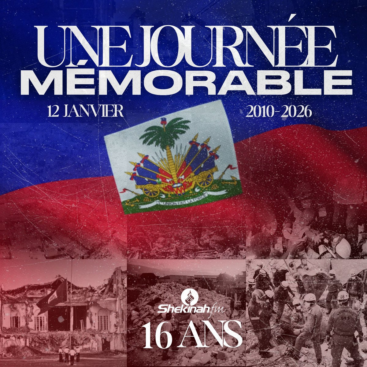En ce 12 janvier, nous honorons la mémoire de ceux que nous avons perdus. Même dans la douleur, Dieu reste notre refuge et notre force.

Haïti, lève les yeux : le meilleur est à venir, au nom de Jésus.

#12janvier2010 #Haiti