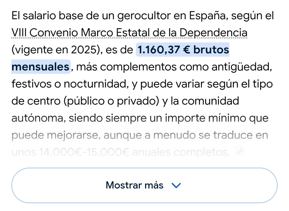 _ammsilence's tweet photo. ¿Os cuento un chiste? Las personas que cuidan a vuestros familiares cobran menos del mínimo interprofesional. 
Pd. Aún no he encontrado una empresa que pague más del convenio👍 https://t.co/HcIpuOUi7N