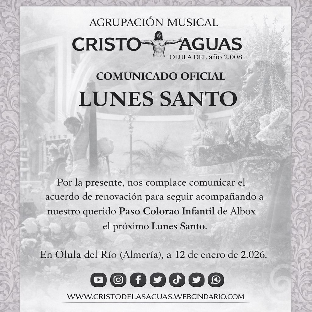 #Comunicado | 𝐋𝐔𝐍𝐄𝐒 𝐒𝐀𝐍𝐓𝐎