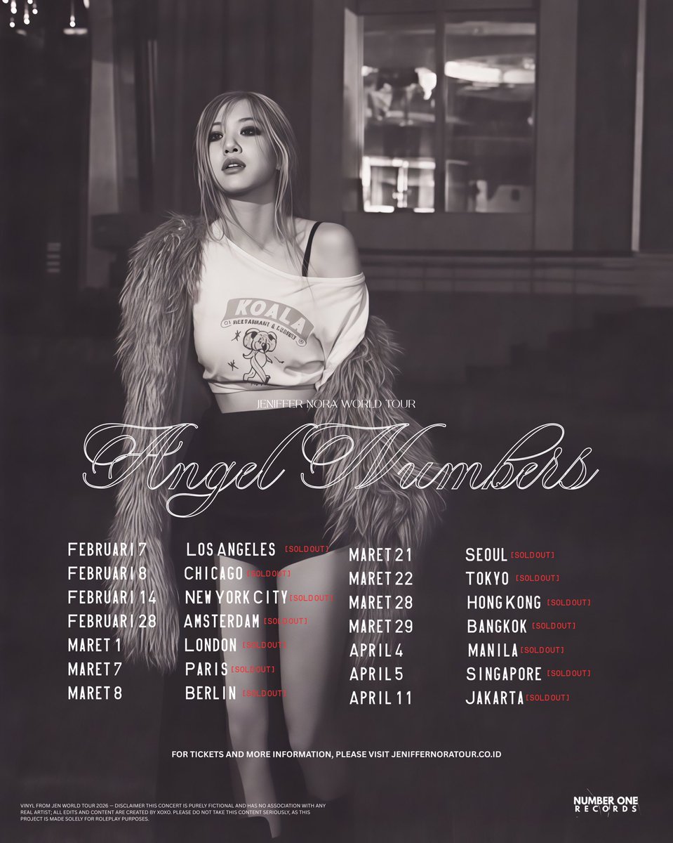 jeniffersvinyl's tweet image. ️

           ‘𝗝𝗘𝗡𝗜𝗙𝗙𝗘𝗥 𝗡𝗢𝗥𝗔
           | ANNOUNCEMENT 

           Jeadore’s #AngelNumbersTour 
           tickets are officially SOLD OUT!    
           Thank you &amp;amp; see you at the show❤️
 ️ ️ ️ ️
 ️