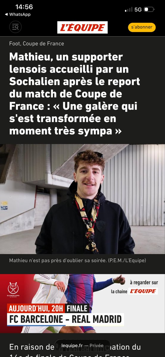Mathieubuisson9's tweet photo. Comment pourrais-je remercier les sochaliens mais encore plus Sylvain .
Merci à tous les médias pour leurs sollicitation et merci Lens .#FCSMRCL https://t.co/wZqs80SHy0