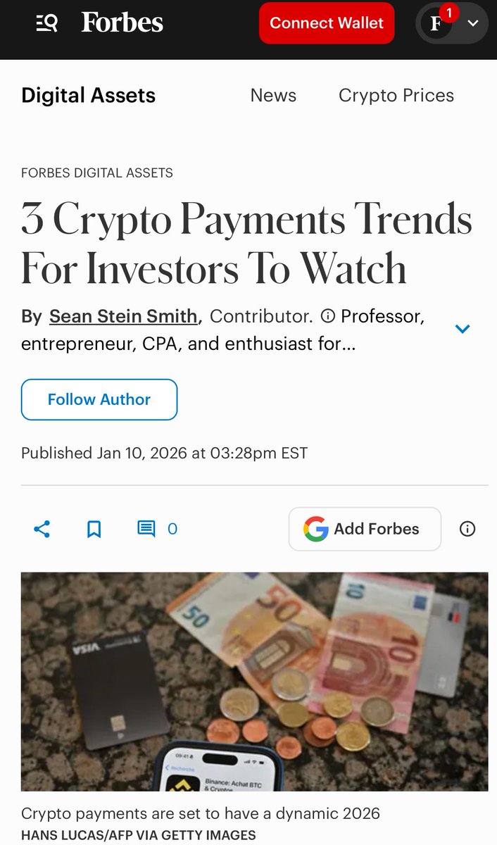 In my latest @ForbesCrypto article I break down and discuss #crypto payment  trends and progress that investors should be watching - full article below!  https://t.co/C32kIF5Tta