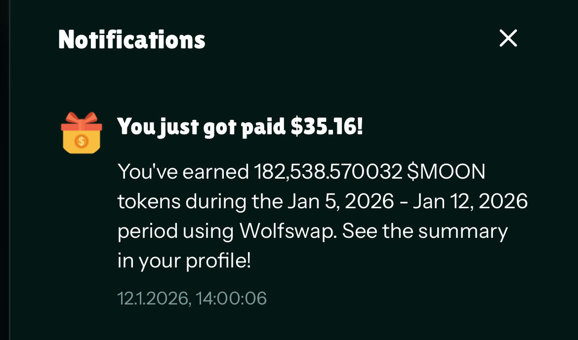 With a tear in my eye, I have to say goodbye to #moonday! 

That was the last one in the history of $moon. Thank you wolfswap but now it's time for something new! $pack will become greener as the pasture in Ireland. The next payout day will be a #awooday 

higher and bigger!