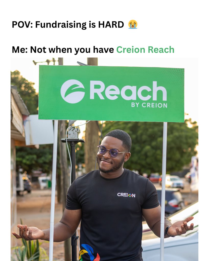 creionhub's tweet photo. Raise funds the easy way…. with Creion Reach.

Visit https://t.co/inZkYVF6dJ to get started.

#creion #creionapp  #DigitalBlackoutIran #WilliamEst #GoldenGlobes2026 #ALD1 https://t.co/Mvr4WQlZt1
