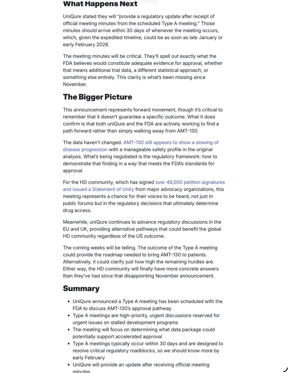 floszcrxl's tweet image. $QURE Secures Type A Meeting with FDA: What This Means for AMT-130
en.hdbuzz.net/uniqure-secure… 
#HuntingtonsDisease $CLPT